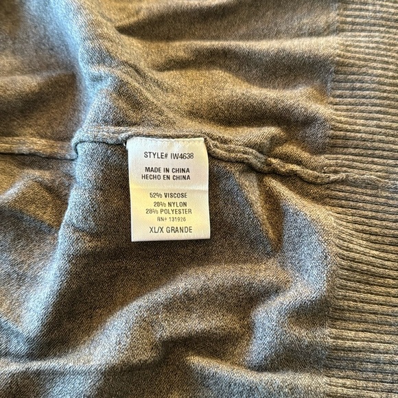 Ter a rose gray long knitted cardigan NWT XL - Picture 11 of 11